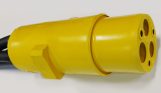 480 Volt Rail Connector Plug - Yellow